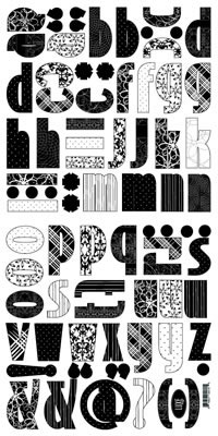 Luxe Designs - Classic Black 12x24 Alpha Die Cuts  (pack of 5)